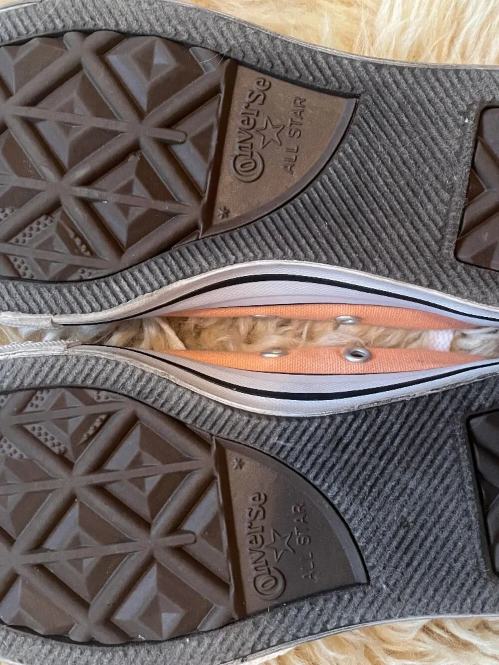 Converse peach sneakers